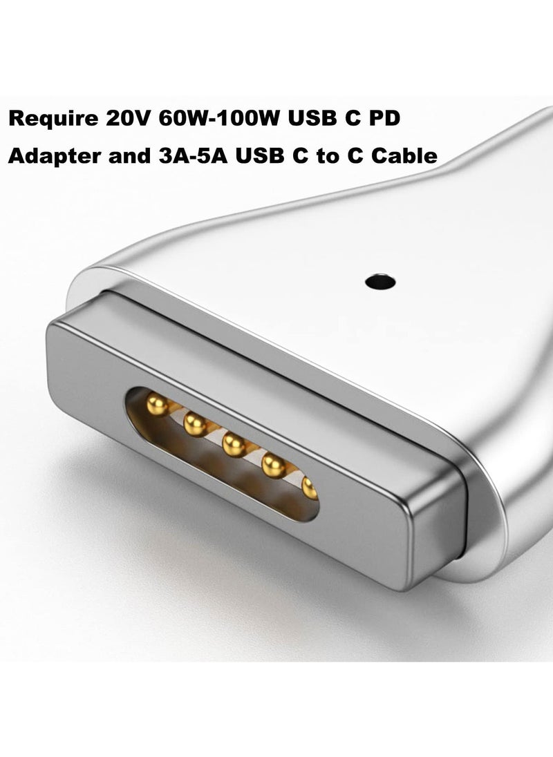 erorex USB C to Magnetic T-Tip Adapter, Type-C to Magnetic 2 T-Head PD 100W Power Fast Charging Converter for 2013-2015 MacBook Pro Air  - Image 4