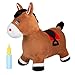INPANY Bouncy Horse Hopper for Toddlers HoppingBouncing Horse Inflatable Rideon Animal Toy for KidsChildren Plush Covered Includes Pump - Image 3