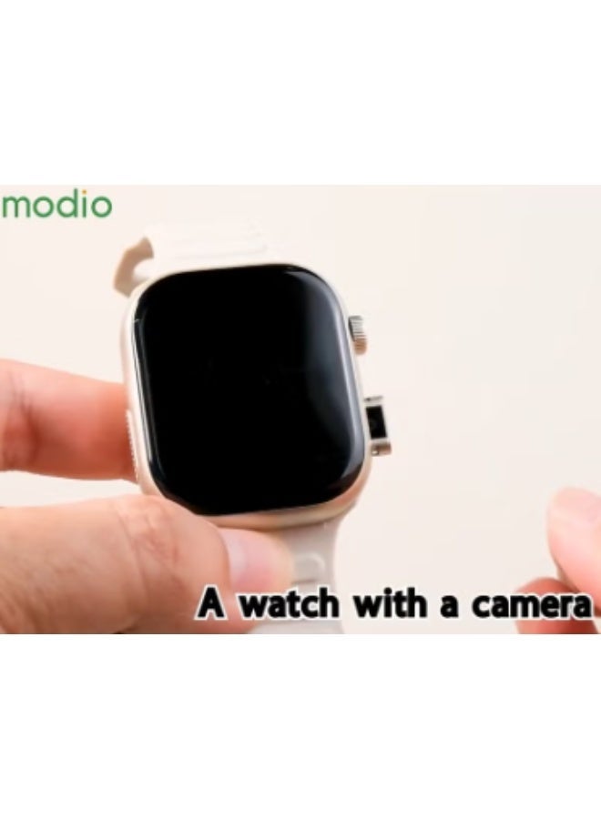 modio SM06 Smartwatch with SIM Card Support Dual Camera 3 Interchangeable Straps and Wireless Charging For Ladies and Gents Black - Image 4