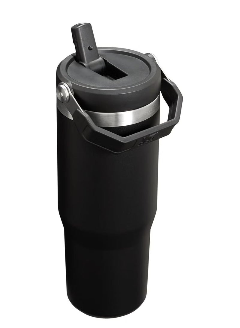 Stanley - STANLEY IceFlow 30 oz Stainless Steel Tumbler with Leak-Resistant Flip Straw - Vacuum Insulated Water Bottle for Home, Office, or Car, Keeps Drinks Cold for 12 Hours, Black Color - Image 1