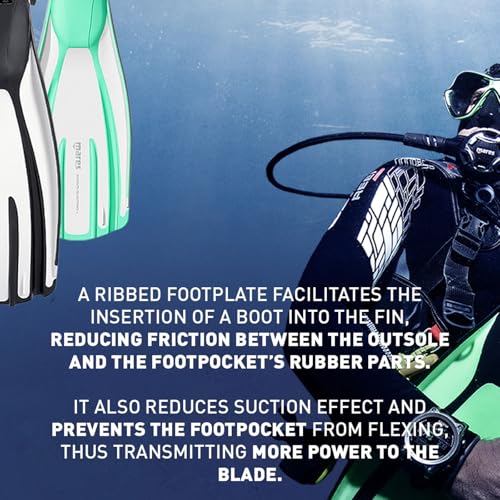 Mares Unisex Adults Avanti Quattro + Diving Fins - Durable Efficient Versatile Open-Heel Scuba Fins with Four-Channel Design & Bungee Strap, Yellow, Regular - Image 4