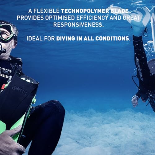 Mares Unisex Adults Avanti Quattro + Diving Fins - Durable Efficient Versatile Open-Heel Scuba Fins with Four-Channel Design & Bungee Strap, Yellow, Regular - Image 5