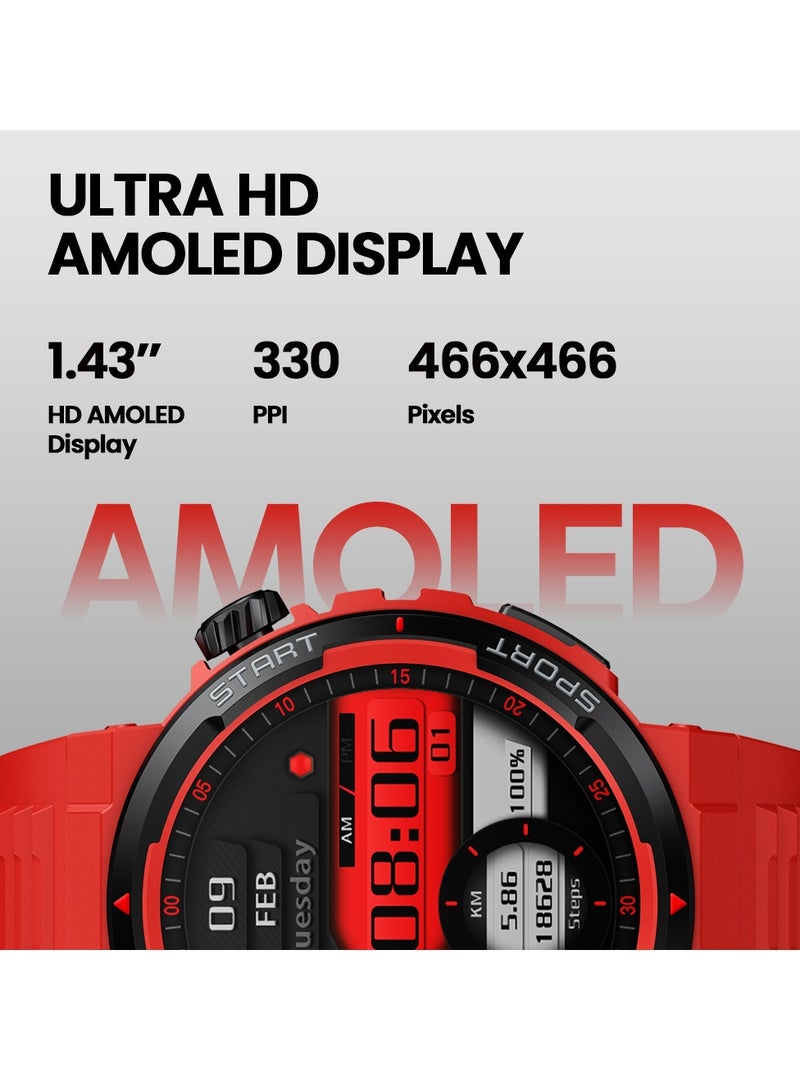 Zeblaze Smart Watch 300 mAh 1.43'' HD AMOLED Smart Watches for Men Smartwatches with Bluetooth Make/Answer Calls Multi-app Message Reminder Multi Language Fitness Watch Compatible Android iOS - Image 3