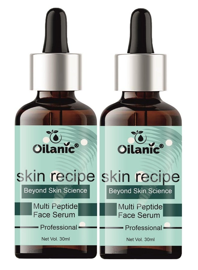 Oilanic Multi Peptide Face Serum for Ageless Younger Skin | Collagen Boosting, Hydrating & Overnight Repair Serum | For Men & Women (30ML) Pack of 2 - Image 1