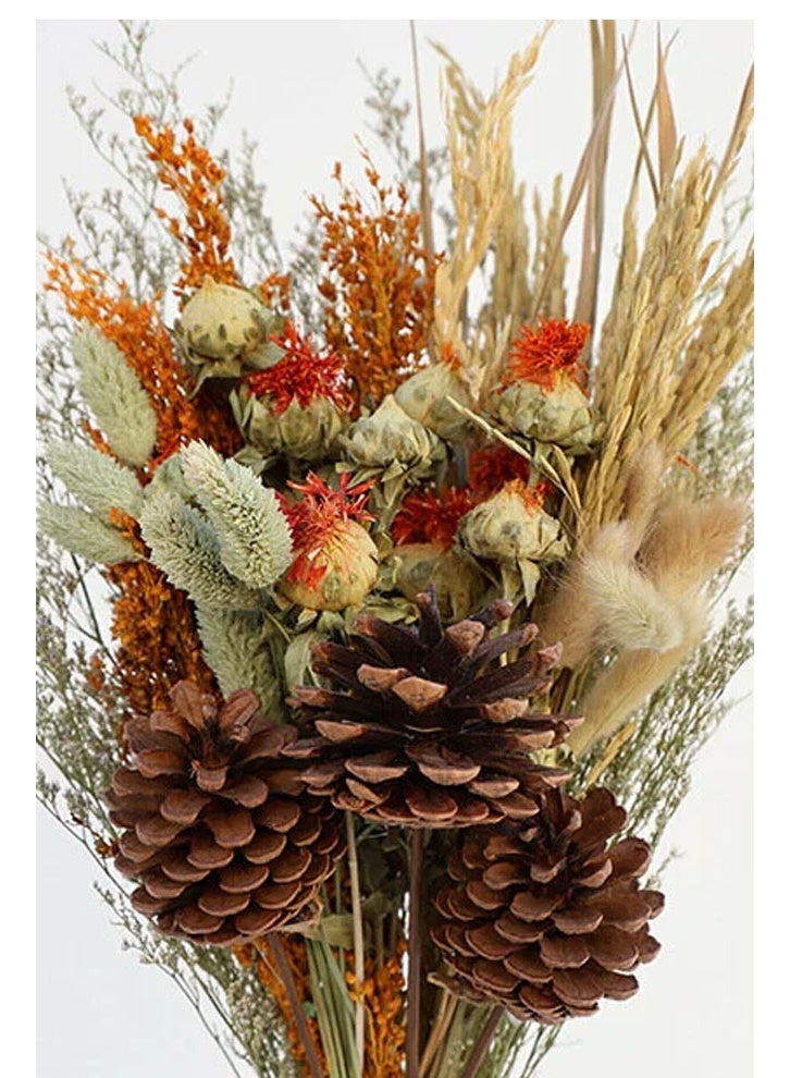 KLNAMAEAAN Dried Flower Bouquet Living Room Decoration Ornaments Real Flowers  Air-dried  Materials Color Ginger Yellow - Image 4