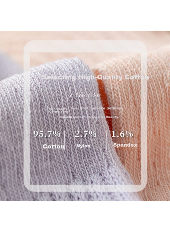 Liberal Ziyouxi Women's Summer Thin Socks, Pure Cotton Breathable Mesh, 10a Antibacterial Anti-pilling Camellia Essential Oil Fresh Fragrance Straight-angle Short Socks - Image 2