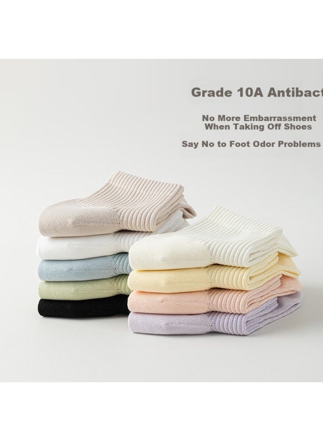 Liberal Ziyouxi Women's Summer Thin Socks, Pure Cotton Breathable Mesh, 10a Antibacterial Anti-pilling Camellia Essential Oil Fresh Fragrance Straight-angle Short Socks - Image 3