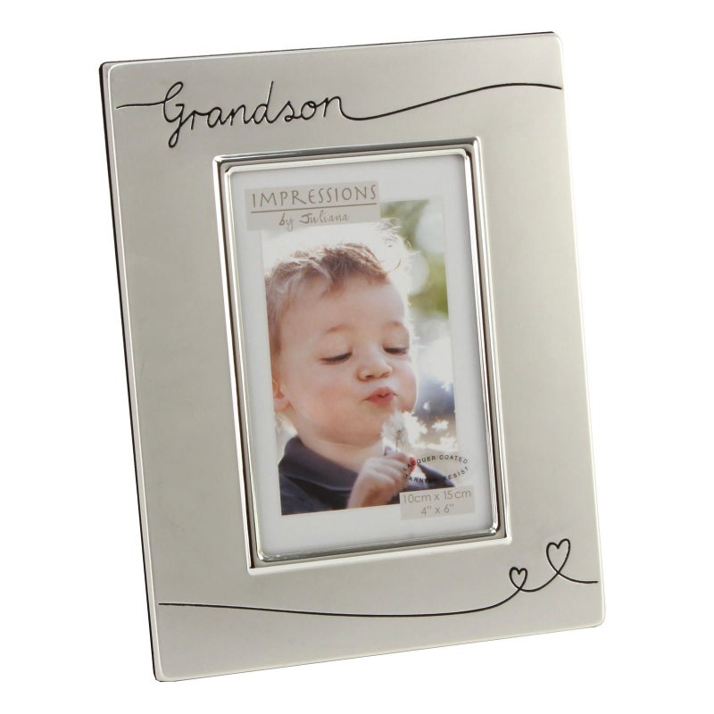 Juliana Grandson Silver Plated Two Tone Photo Frame FS624