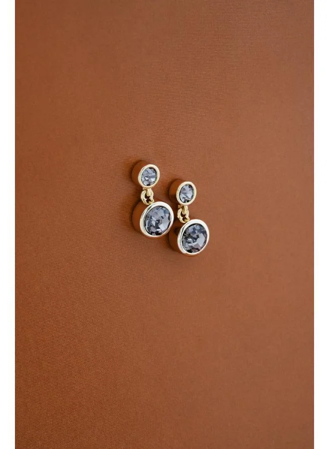 Karen Millen Crystal Dot Drop Earring