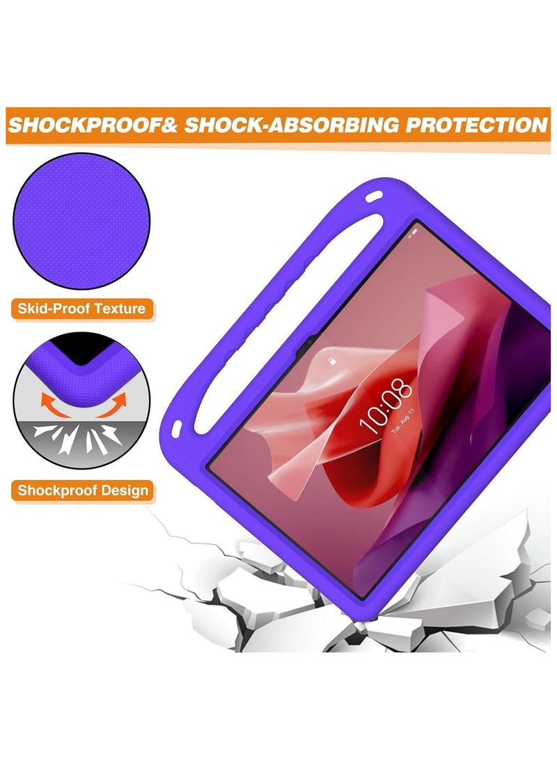 general Tablet Case Compatible with Lenovo Tab P12 12.7 inch TB370FU 2023, 【Kids Friendly】, Lightweight EVA Shockproof Handle Stand Protective Cover - Image 5
