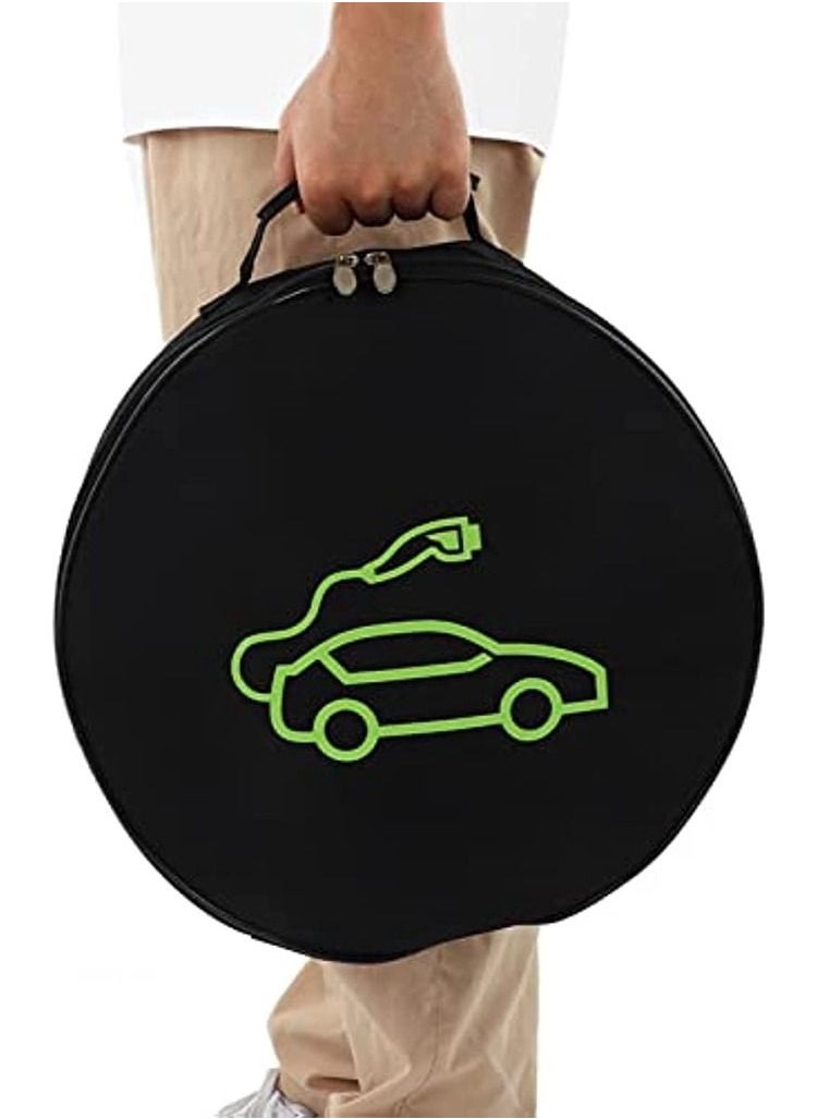 OIMG Portable EV Cable Bag For Tesla Charging Adapter Storage & Organizer For Cables Cords And Hoses Electric Car Charging Cable Carry Case For Holding Jumper Cables  - Image 1