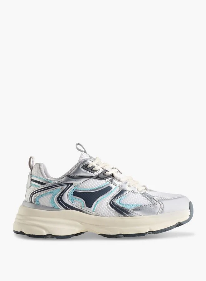 Celeste SILVER Women Lace-Up Ankle Sneakers for Women | Best Price UAE