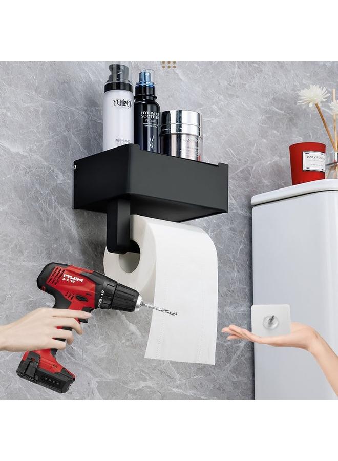 In Stock Stainless Steel Tissue Box Toilet Tissue Holder Nail-free Sanitary Paper Box Storage Rack Bathroom Toilet Paper Box - Image 4