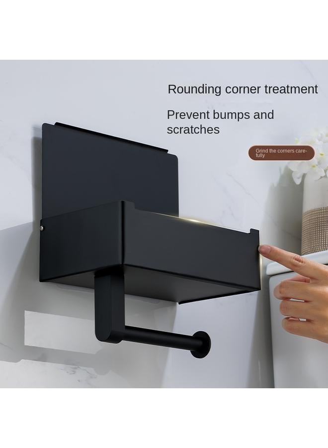 In Stock Stainless Steel Tissue Box Toilet Tissue Holder Nail-free Sanitary Paper Box Storage Rack Bathroom Toilet Paper Box - Image 3