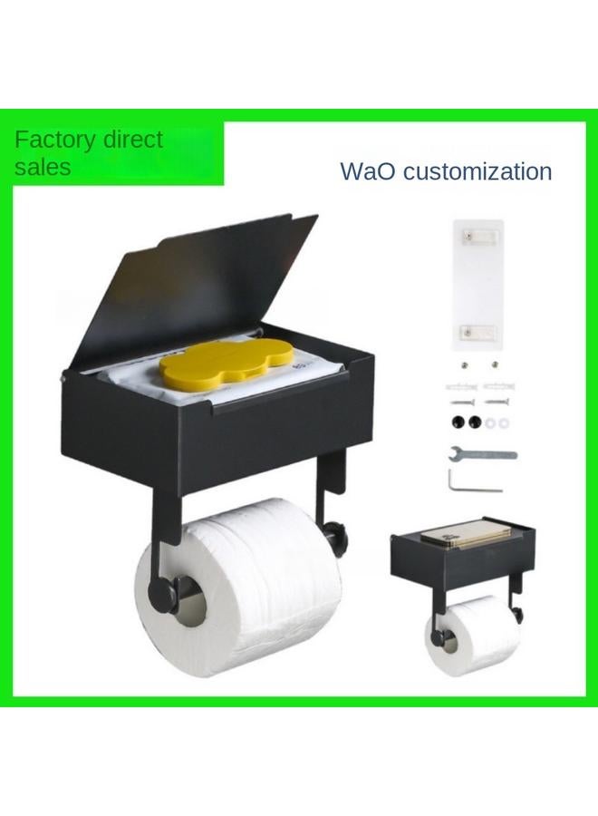 In Stock Stainless Steel Tissue Box Toilet Tissue Holder Nail-free Sanitary Paper Box Storage Rack Bathroom Toilet Paper Box - Image 2
