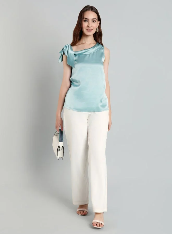 Mish  Mish Women Tie-Up Detail Asymmetric Neck Top for Women | Best Price UAE