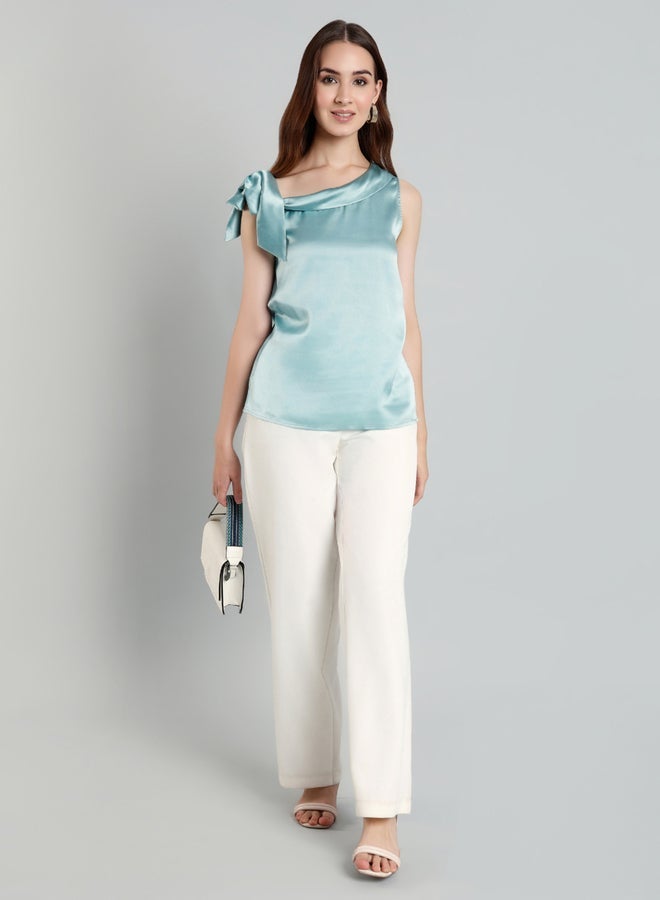 Mish Women Tie-Up Detail Asymmetric Neck Top - Image 3