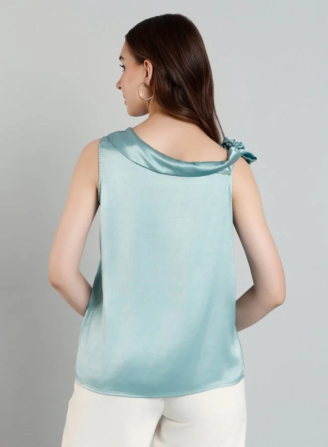 Mish  Mish Women Tie-Up Detail Asymmetric Neck Top for Women | Best Price UAE