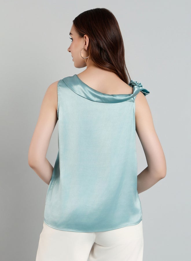 Mish Women Tie-Up Detail Asymmetric Neck Top - Image 5