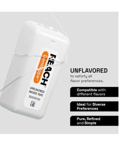 REACH REACH Dentotape Waxed Dental Floss Tape, Unflavored, Extra Wide Floss, Shred & Frey Resistant, Plaque Remover for Teeth, Easy on Gums & Teeth, Oral Care, PFAS Free, for Adults & Kids, 1 Pack, 100 yd  - Image 2