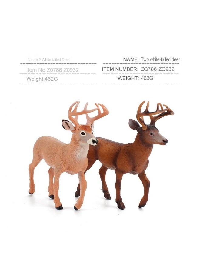 NIBEMINENT Forest Wildlife Models - Creative Children's Cognition Decor featuring Reindeer and Deer Figurenes