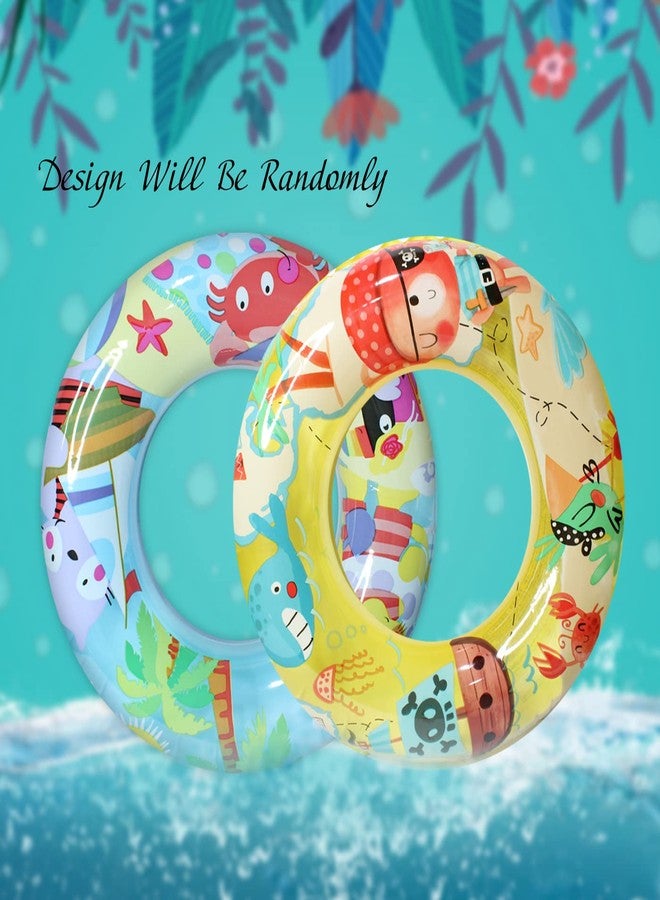 إيكان حلقة سباحة للأطفال مطبوعة برسومات كرتونية من إيكان، عوامة حمام سباحة دائرية قابلة للنفخ، ألعاب مائية صيفية، حلقة لتعليم السباحة للبنات والأولاد (حلقة سباحة 1) - Image 4