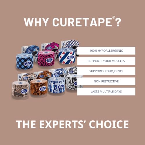 CureTape Art | Kinesiology Tape for Body Pain | Elastic Therapeutic | Waterproof Athletic | Long-Lasting Medical K (Tattoo) - Image 3