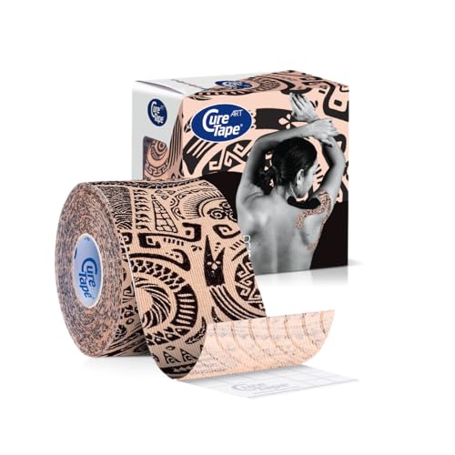 CureTape Art | Kinesiology Tape for Body Pain | Elastic Therapeutic | Waterproof Athletic | Long-Lasting Medical K (Tattoo) - Image 1