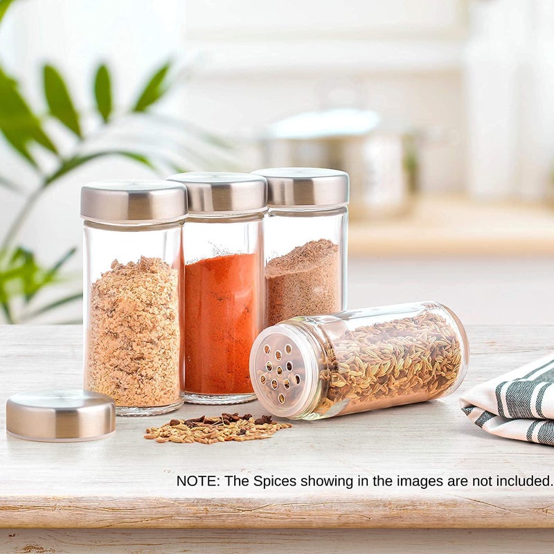 Olpad Stainless Steel Jars Rotating Spice Jar Rack Set Seasoning Stand Holder Condiment Salt Pepper Shaker Kitchen Tools - Image 5