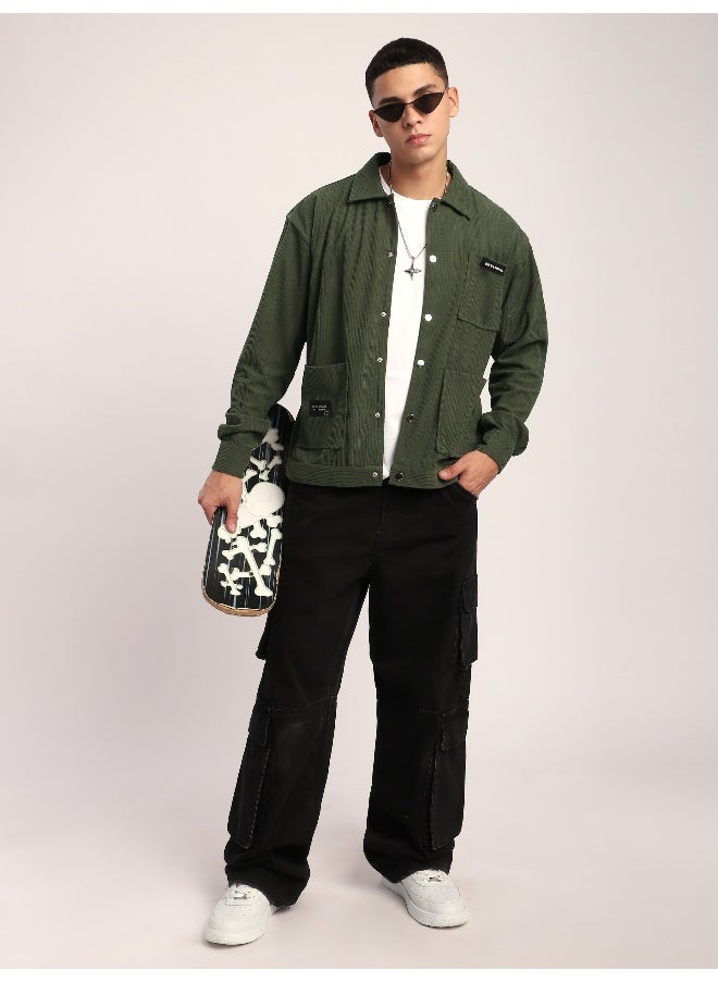 Beyoung Olive Corduroy Shacket  - Image 2