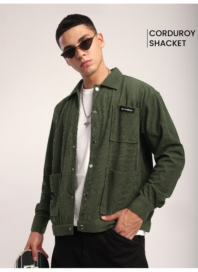Beyoung Olive Corduroy Shacket  - Image 5