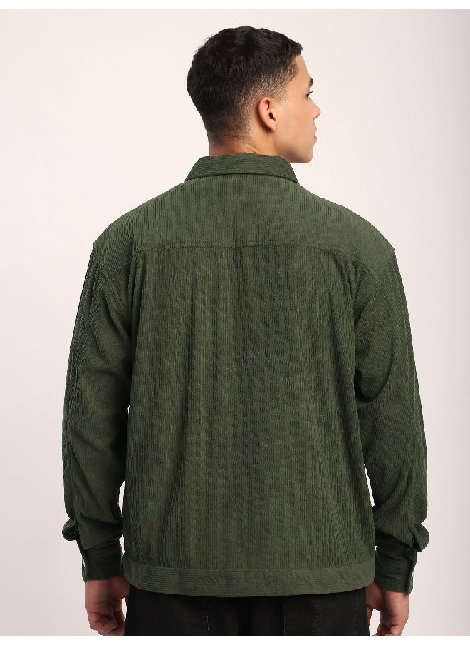 Beyoung Olive Corduroy Shacket  - Image 4