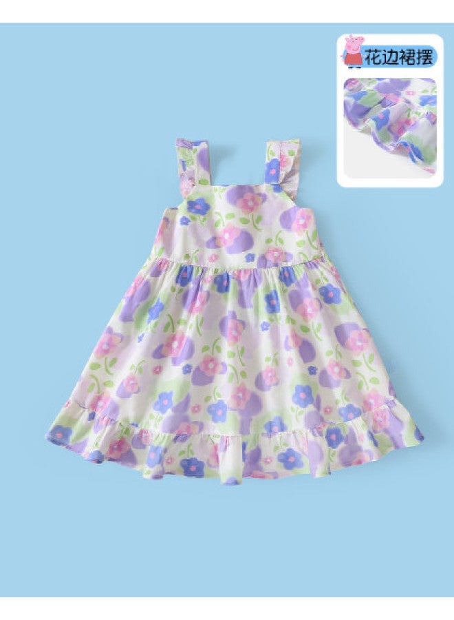peppa Pig Summer Thin Comfortable Breathable Girls' Dress Baby Midi Dress - Image 1
