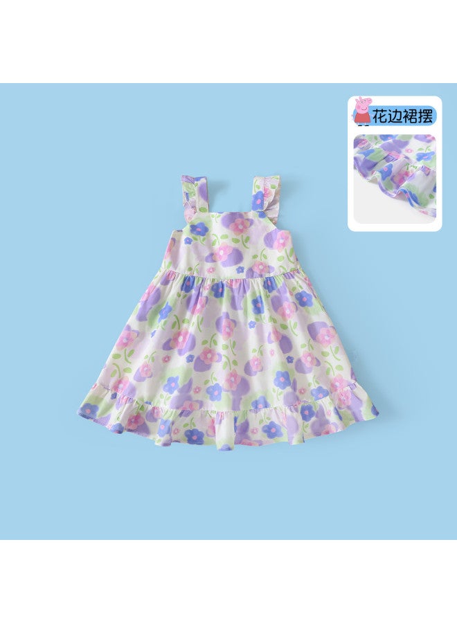 peppa Pig Summer Thin Comfortable Breathable Girls' Dress Baby Midi Dress - Image 2
