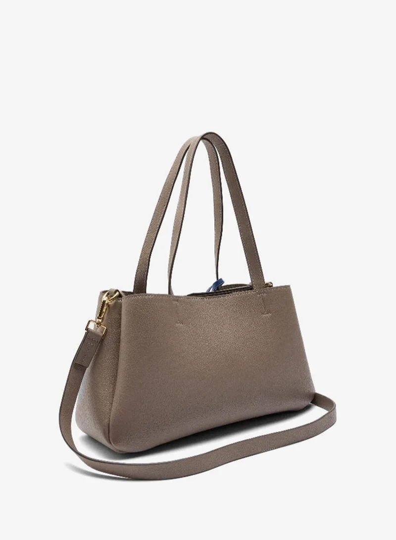 PARFOIS Brown Plain tote bag with pendant for Women | Best Price UAE