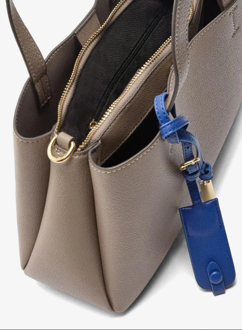 PARFOIS Brown Plain tote bag with pendant for Women | Best Price UAE