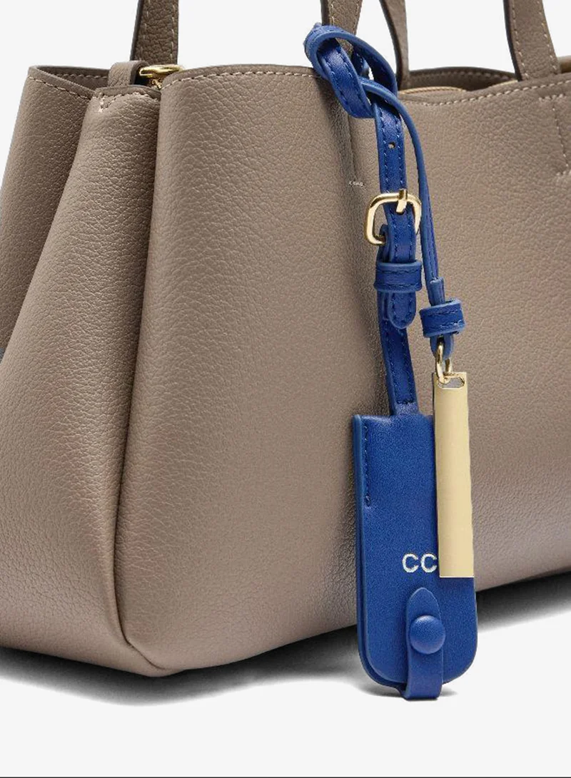 PARFOIS Brown Plain tote bag with pendant for Women | Best Price UAE