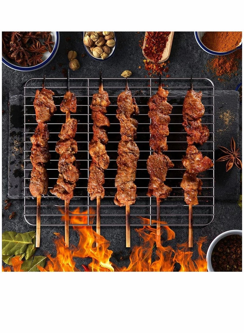 SYOSI 2 Pack Cooling Rack for Baking Stainless Steel Heavy Duty Wire Rack Baking Rack 11.8 9 in Cooling Racks for Cooking Fits Quarter Sheet Pan Small Toaster Oven Dishwasher Safe - Image 2