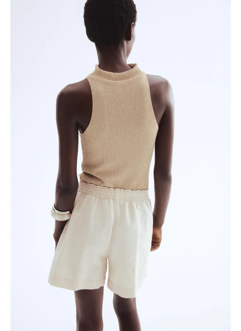 اتش اند ام Linen-blend shorts