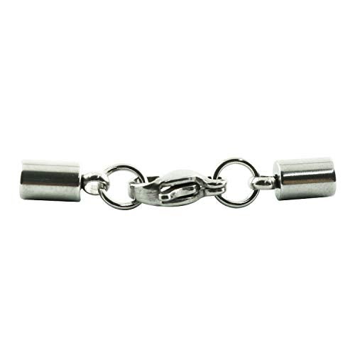 Tegg Leather Cord End Cap 10PCS 3mm Stainless Steel End Caps with Lobster Clasps for Jewelry Making and DIY Craft - Image 4