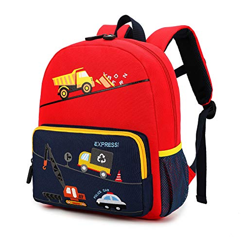 willikiva Car Dinosaur Kids Toddler Backpack for Boys and Girls Children Waterproof Preschool Bag(Bus) - Image 1