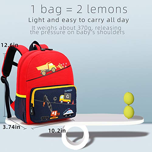 willikiva Car Dinosaur Kids Toddler Backpack for Boys and Girls Children Waterproof Preschool Bag(Bus) - Image 3