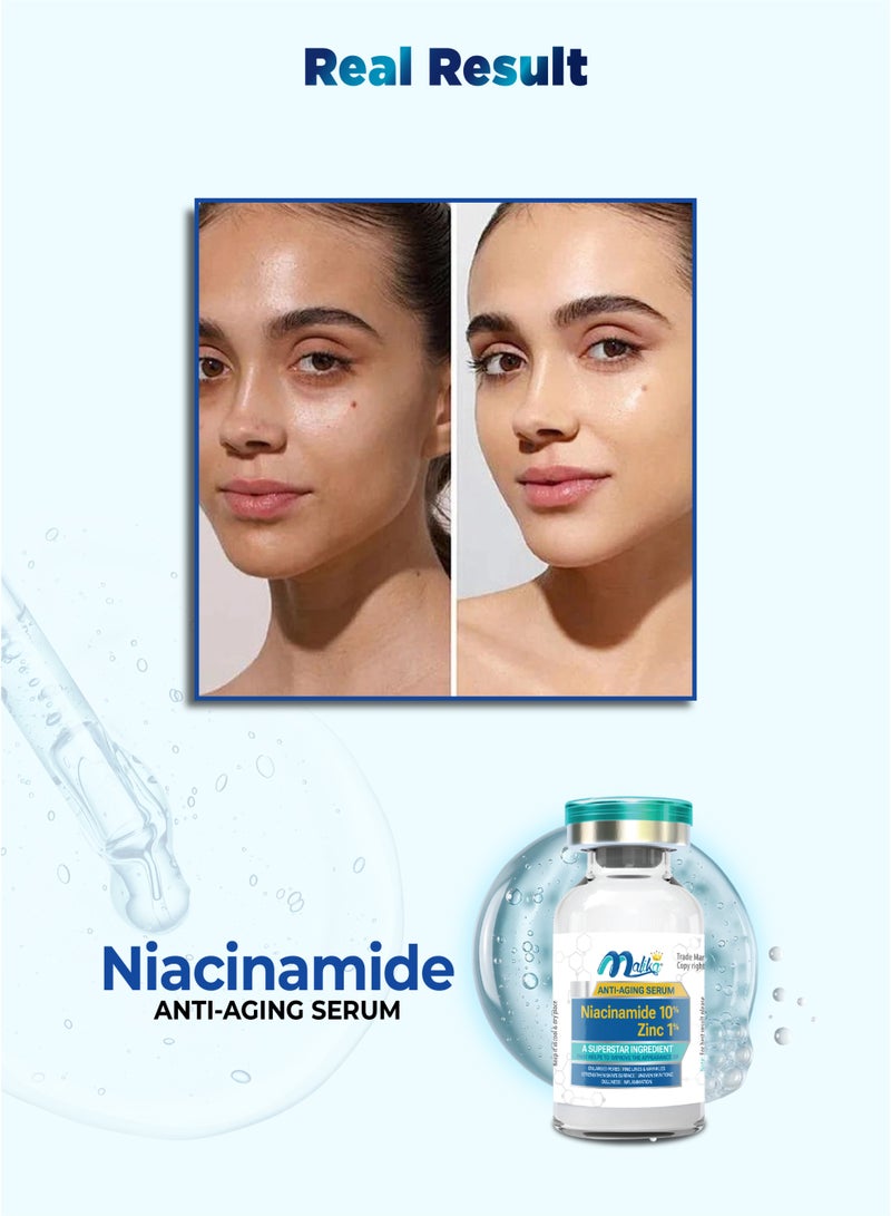 Malika Niacinamide 10% + Zinc 1% Serum 3ml | Trial Size | Niacinamide Serum for Face | Pore & Glow - Image 5