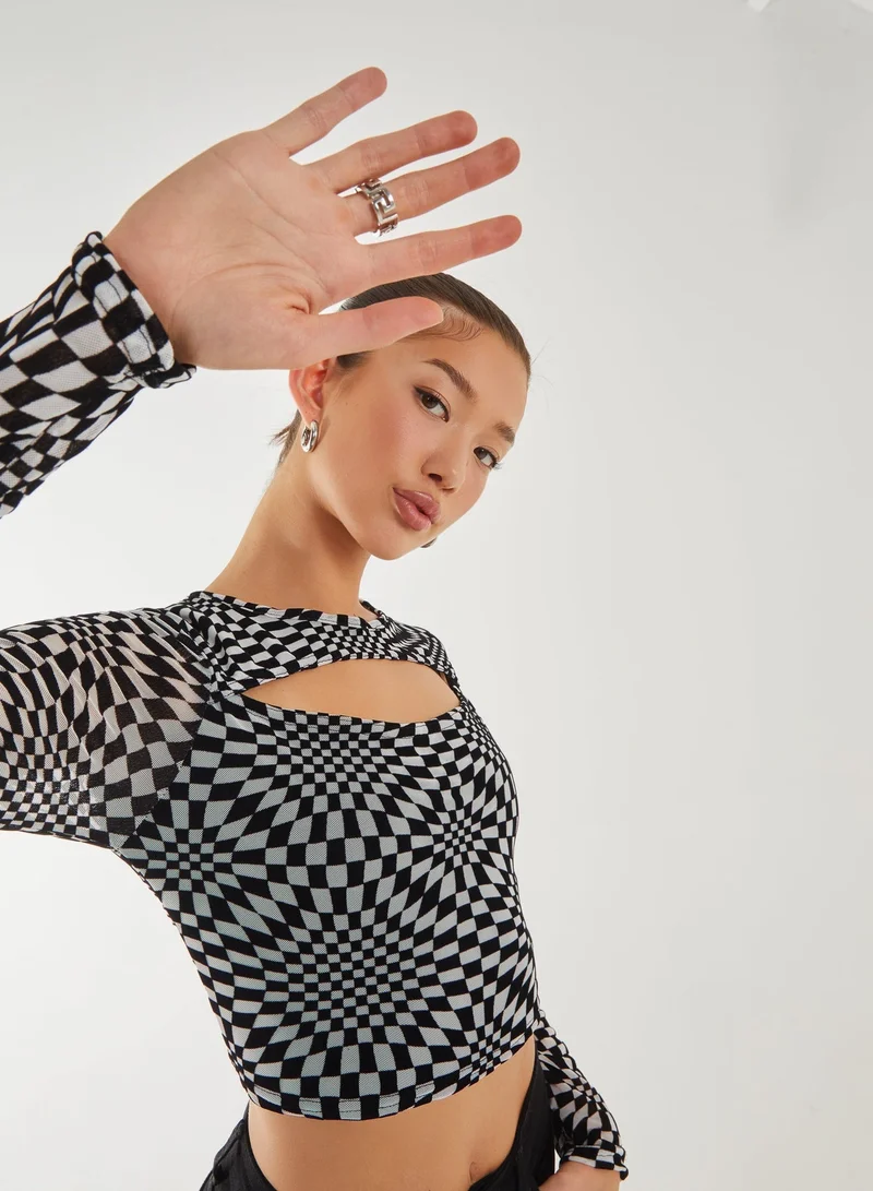 Pink Vanilla Printed Letterbox Flock Top