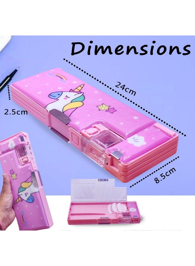فنبلاست صندوق أقلام متعدد الوظائف من فن بلاست للأطفال، صندوق أقلام يونيكورن، صندوق أقلام للأطفال للبنات، صندوق أقلام مغناطيسي للبنات، حقيبة أقلام للبنات، صندوق أقلام منبثق، هدايا إرجاع يونيكورن للأطفال - Image 2