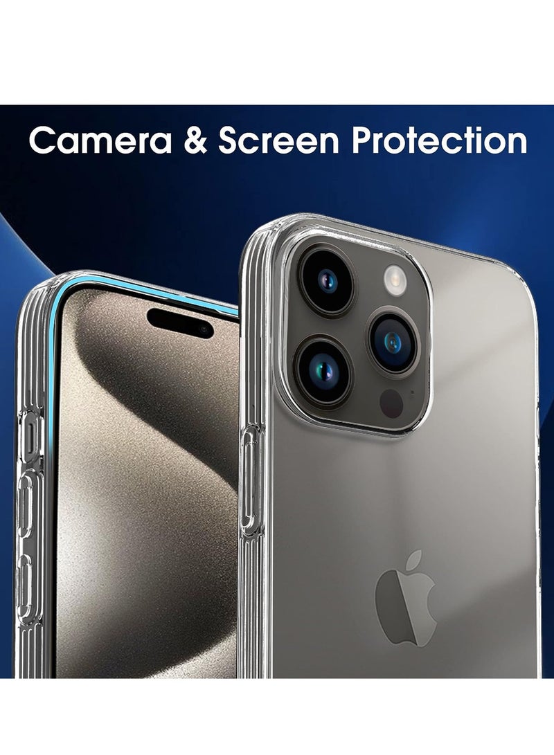 CHAPPELINE Airbag Case Series Premium Transparent Shockproof Anti-Yellowing Case Cover For Apple iPhone 15 Pro Max 2023 Clear - Image 2