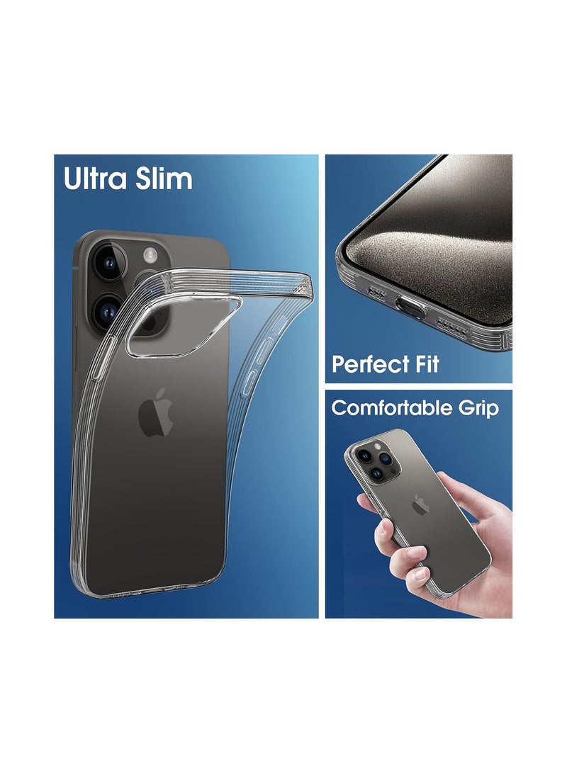 CHAPPELINE Airbag Case Series Premium Transparent Shockproof Anti-Yellowing Case Cover For Apple iPhone 15 Pro Max 2023 Clear - Image 4