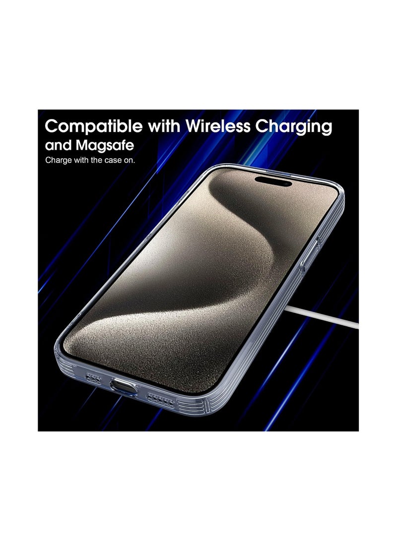 CHAPPELINE Airbag Case Series Premium Transparent Shockproof Anti-Yellowing Case Cover For Apple iPhone 15 Pro Max 2023 Clear - Image 3