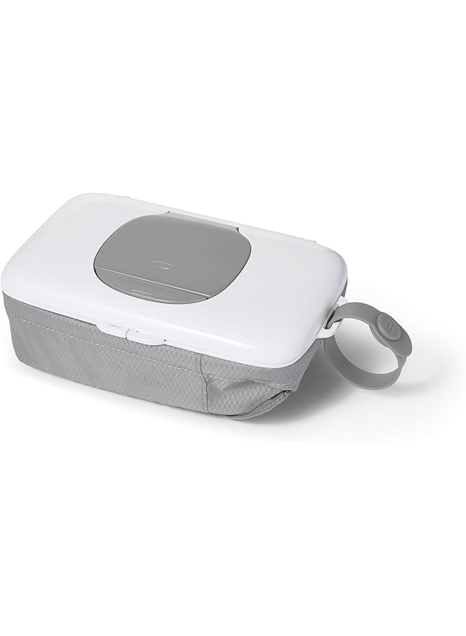 أوكسو موزع مناديل Tot On The Go مع حقيبة حفاضات باللون الرمادي - Image 1