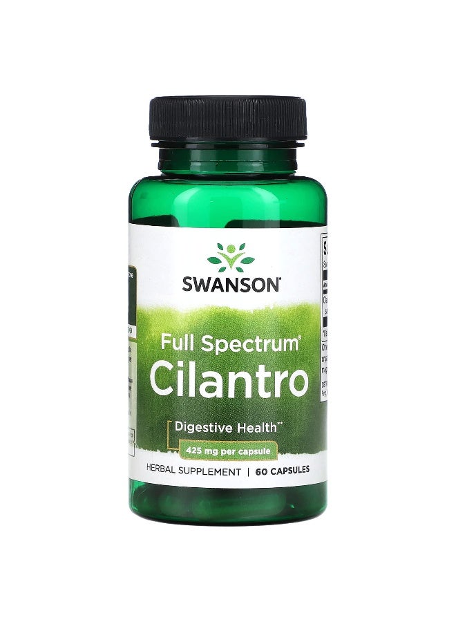 SWANSON سوانسون، الكزبرة كاملة الطيف، 425 ملغ، 60 كبسولة - Image 1